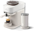 Philips Baristina Kaffeevollautomat mit Milchsystem – Integriertes Mahlwerk, 16 Bar Druck, Siebträgermaschine, einfache Reinigung, Naturweiß