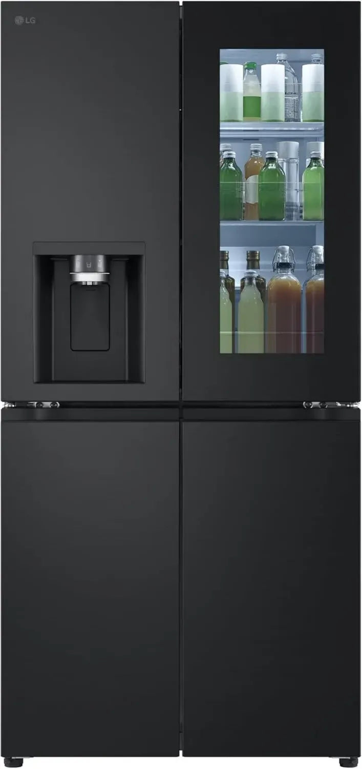 LG Multi-Door Kühlschrank 508 L, InstaView, UVnano Wasserspender, NoFrost, Wi-Fi, Matte Schwarz
