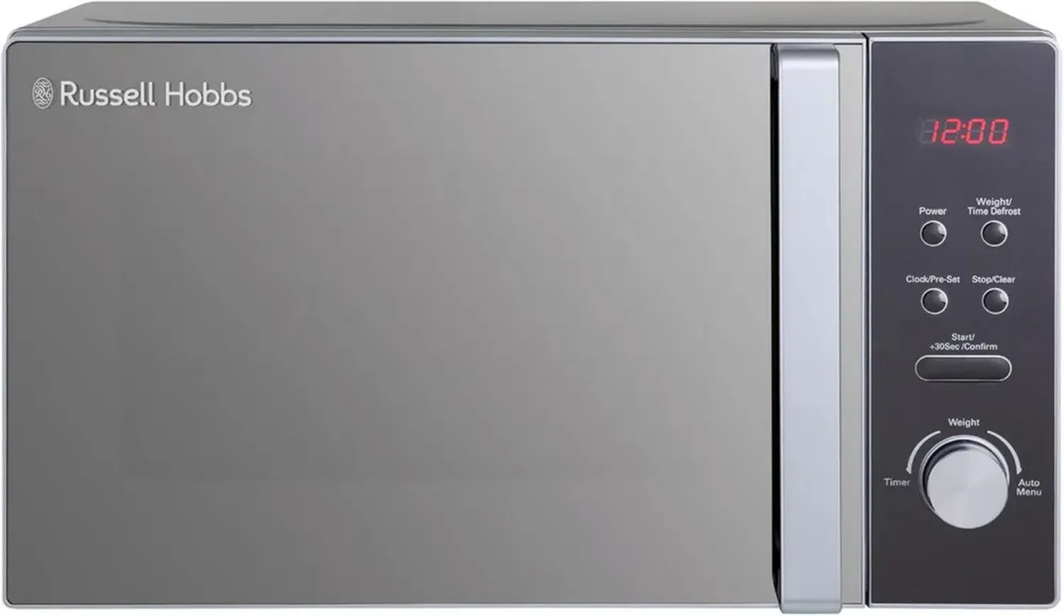 Russell Hobbs Kompakte Mikrowelle, 800 W, 20L, Freistehend, Silber