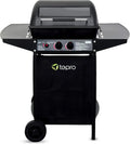 Hochleistungs-Gasgrill Irvine mit Edelstahl-Doppelbrenner und Lavasteinen, 5,4 kW, Schwarz